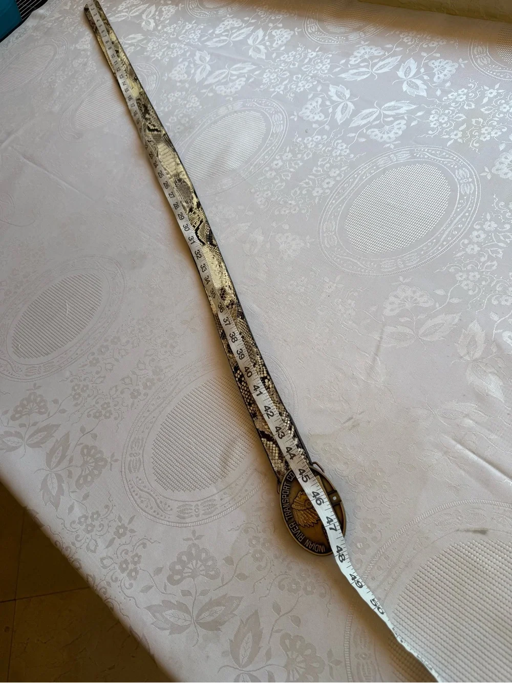 NoconA Belt Co. Genuine Snake Skin Leather Belt Men’s Size 40 Native Buckle